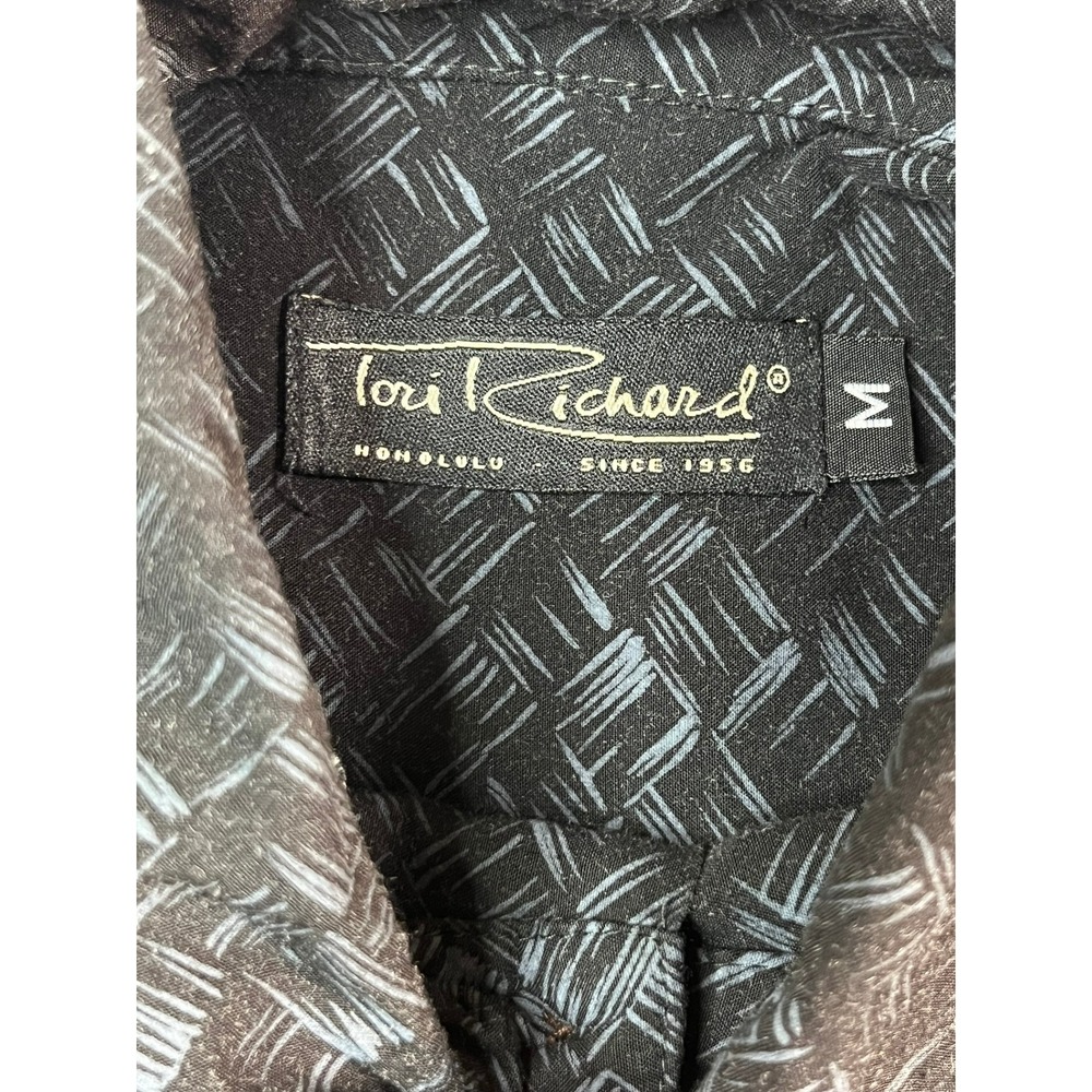 TORI RICHARD Mens‎ M Shirt Black Tropical Cocktail Made in Hawaii - Picture 3 of 8